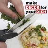 2 In 1 Stainless Steel Food Vegetable Cutter Knife Scissors Home Kitchen Accessory