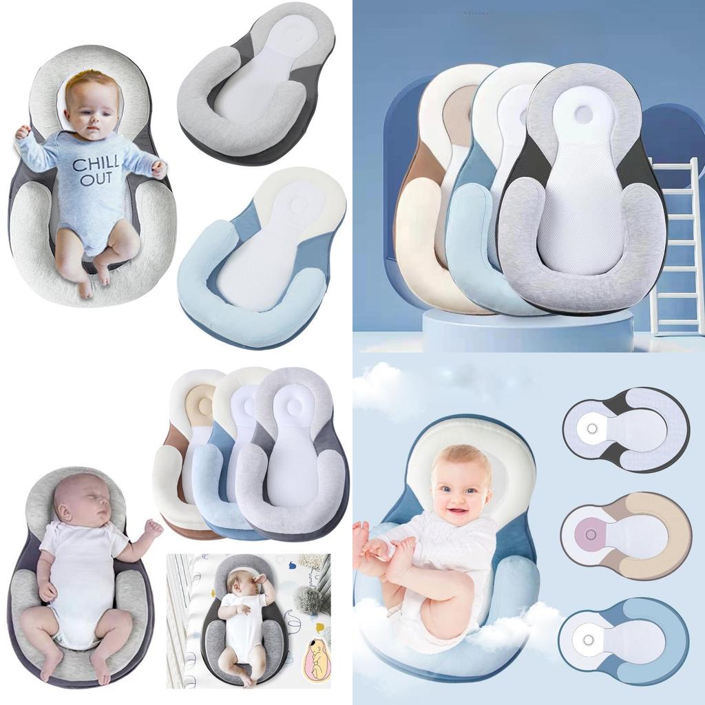 Premium Baby Head Shaping Pillow For Newborns With Comfortable Polyester Fiber Filling