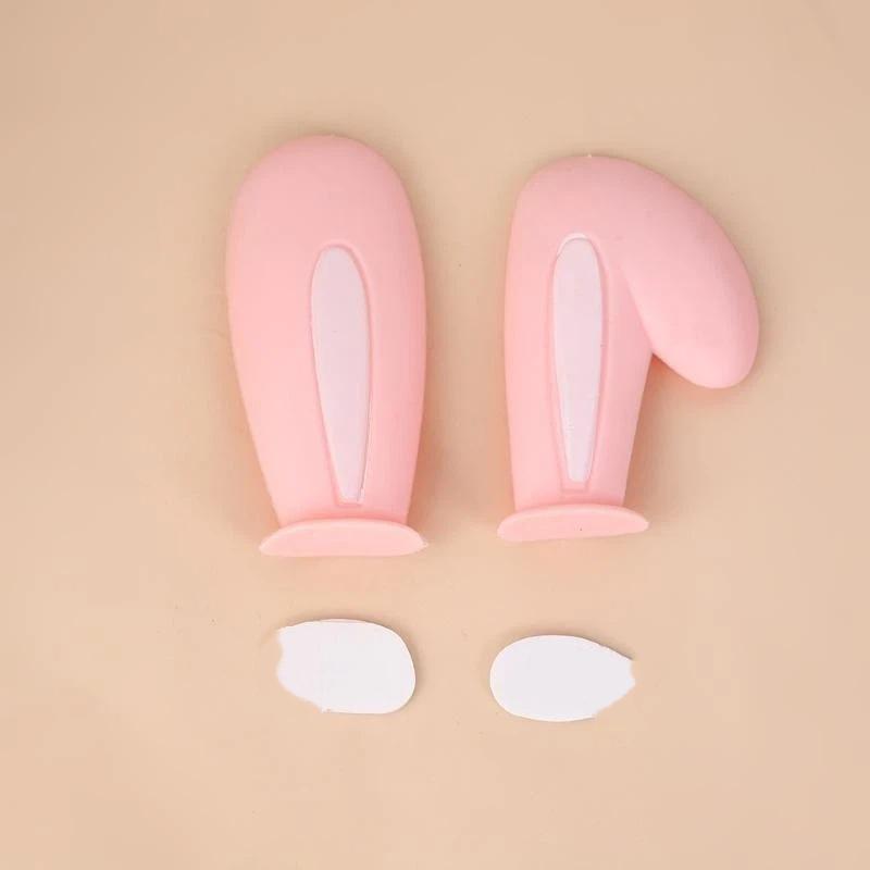 1Pair/Set Cute Rabbit Ears Motorcycle Helmet Waterproof Motocross Full Face Off Road Helmet Accessories Sticker Auto Styling