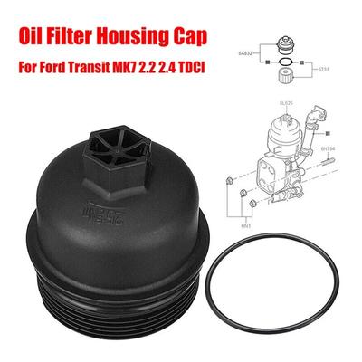 Couvercle de filtre à huile de voiture noir, couvercle supérieur de boîtier de filtre à huile, accessoires pour Ford Transit MK7/Galaxy/Mondeo/Focus Parts 3M5Q6737AA