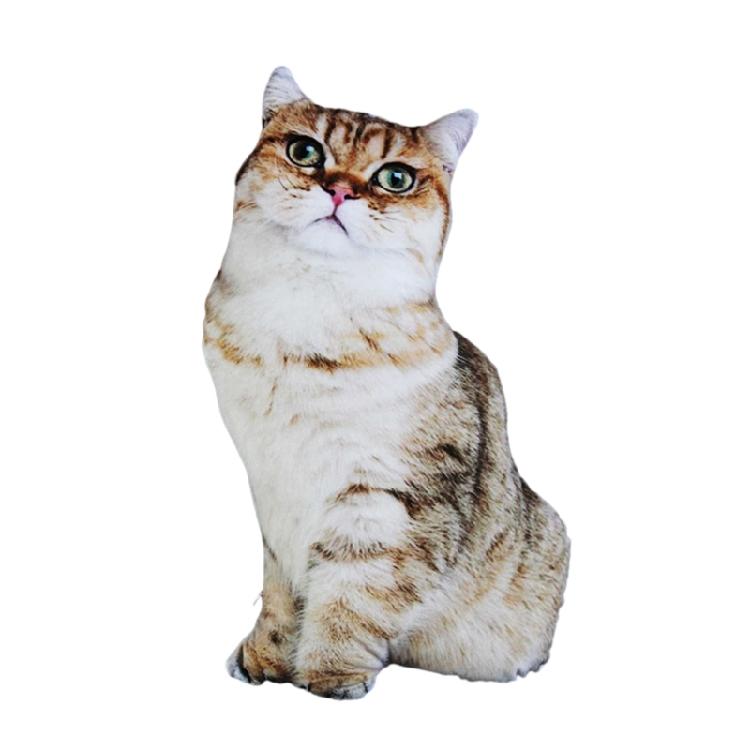 Cute Cat Printed Throw Pillow High Definition 3D Eyes Fashionable Cushion 1360₽