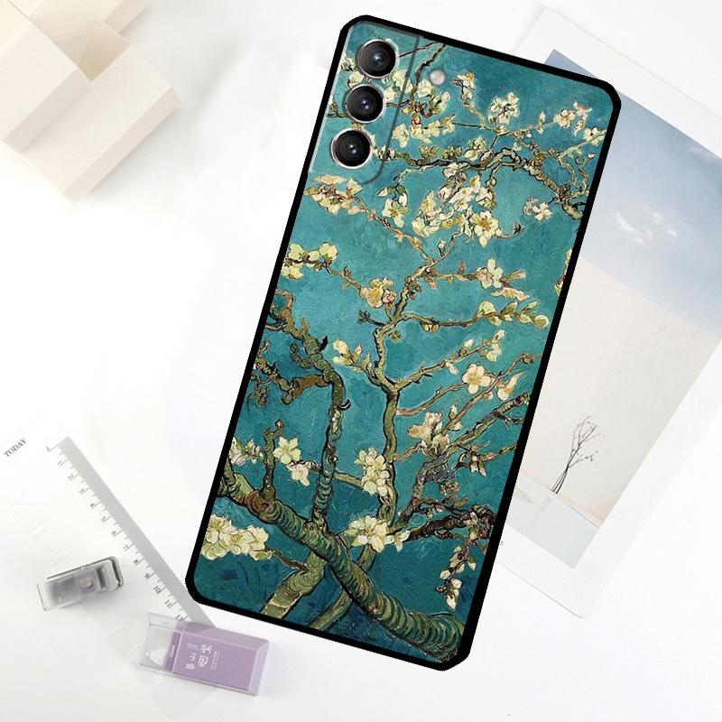 Blossoming Almond Tree Phone Case For Samsung Galaxy S25 S26 Ultra S20 S21 S22 S23 S24 Ultra S10 Plus S25 FE Cover