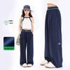 Moonkids Girls' Summer Mesh Quick-Dry Wide-Leg Pants