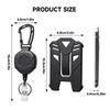 Strong Steel ID Card Holder Wire Rope Bus Card Cover Retractable Badge Reel  Outdoor Keychain