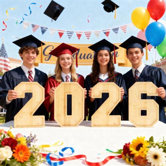 Set de 4 Bucăți 2026 Cutii Numere Umplabile Plăci din Lemn pentru Charcuterie Tavă Reutilizabile pentru Servire Boluri pentru Fructe Farfurii pentru Cupcake Decoratiune Petrecere