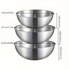 3pcs Stainless Steel Mixing Bowl Set, Used for Cooking, Baking, and Serving, Kitchen/mixing Bowl, Measuring Cup for Baking