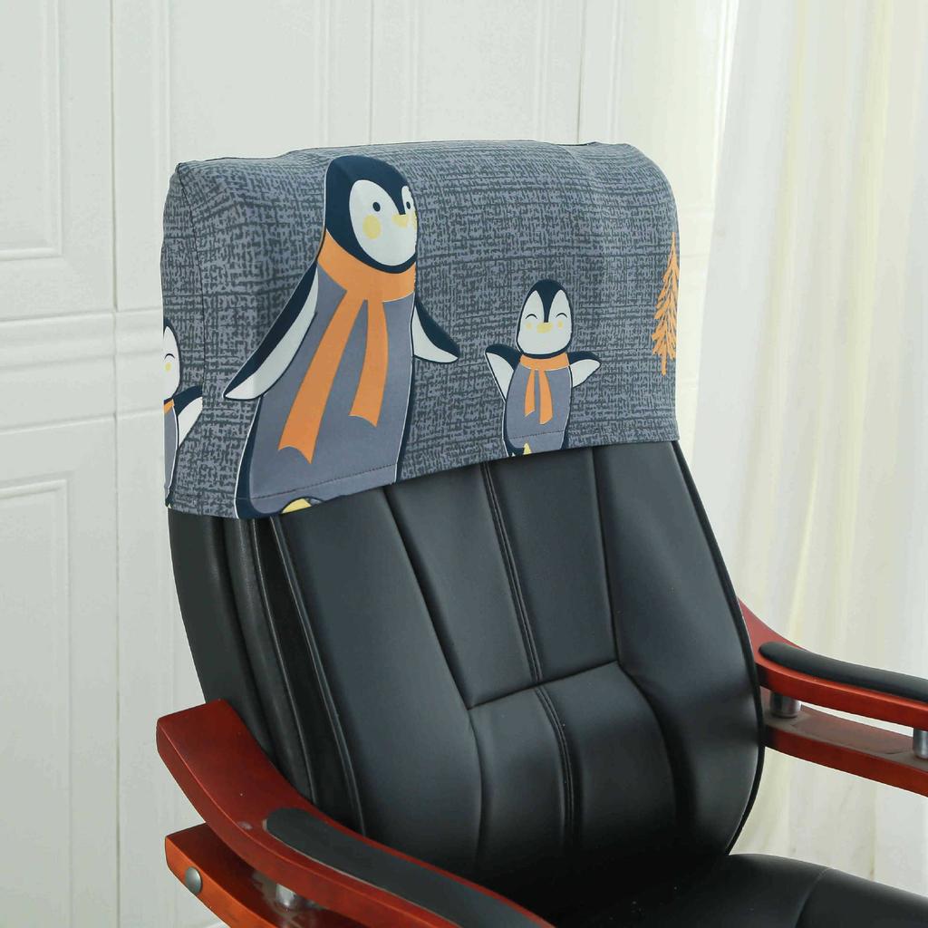 Elastic Boss Chair Headpillow Case Office Chair Cover Swivel Chair Headpillow Case Computer Chair Headpillow Seat Dustproof Head Cover