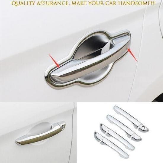For Hyundai Elantra 2017-2020 Glossy Chrome Car Door Handles Cover Trim Decor 8X
