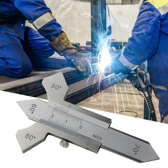 Welding Gauge Clear Calibration Wear-resisting Stainless Steel 60/70/80/90 Degree Groove Angle Weld