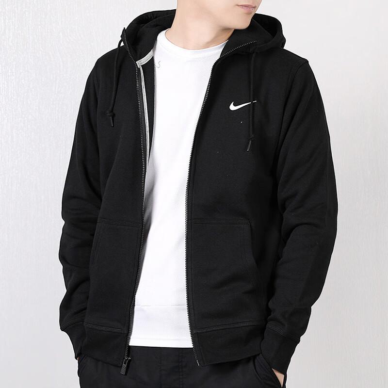 Nike Chaqueta con Cremallera Logo Sólido Hombre Ropa Exterior Negro 905231-010