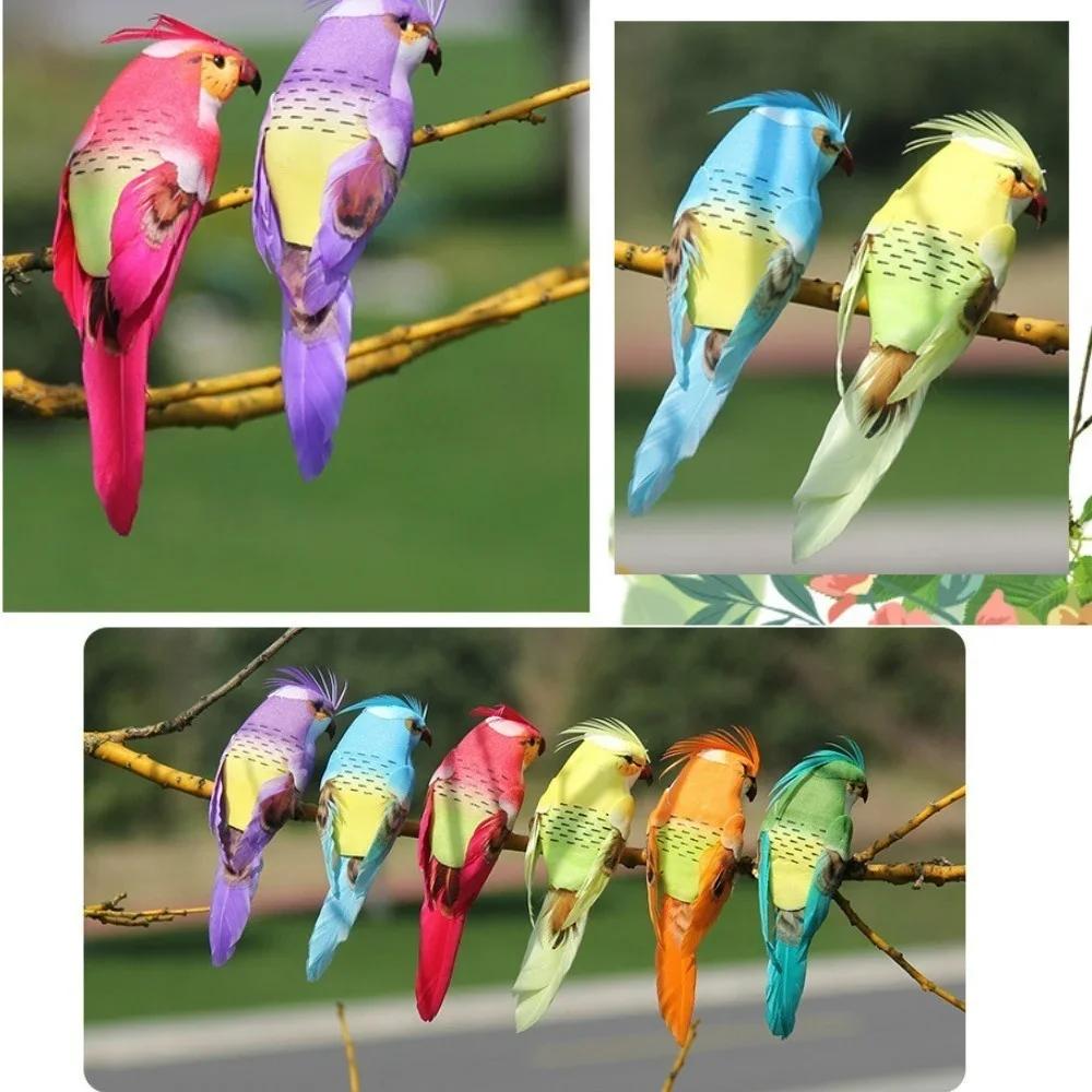 1Pcs/box Simulation Bird Feather Parrot Home Shopping Mall Venue Decoration Prop Pendant Decoration Garden Decoration Bird