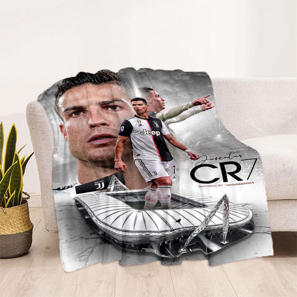 Cristiano Ronaldo Juventus Blanket Soft Warm Cozy Great for Bed Seaside Office for All Seasons Modern Style Best Holiday Gift for Friends Family