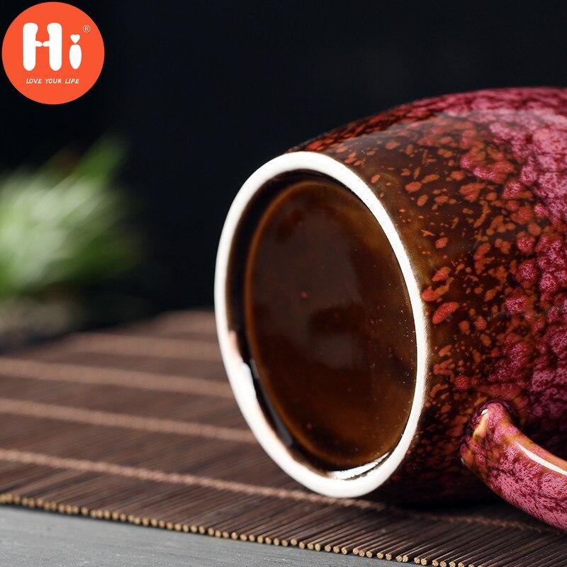 Hei Japansk Retro Ovnskifte Glasert Keramisk Kreativ Kaffe Melkekrus Stor Kapasitet Enkel Tekopp Par Vannkopp