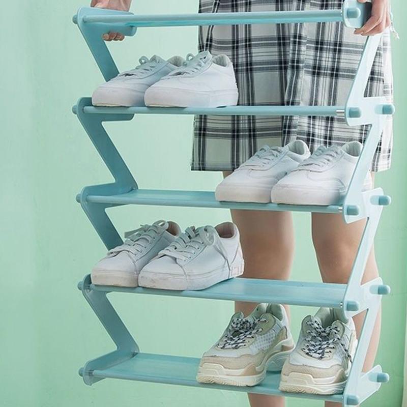 Vierschichtiges Schuhregal, einfaches kombiniertes Schuhregal, Vliesstoff-Schicht-Schuhregal, staubdichtes Schuhregal zur Aufbewahrung im Haushalt