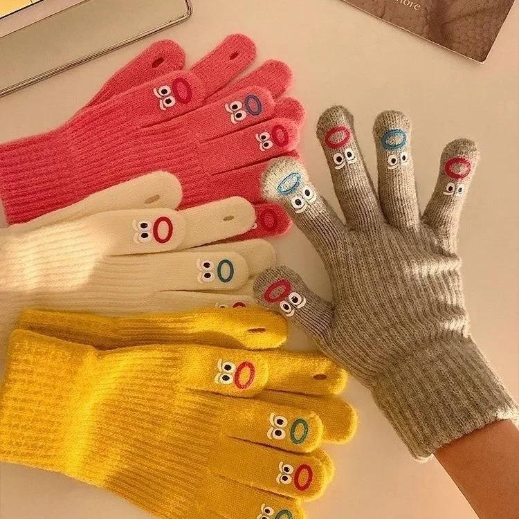 Thickened Gloves Comfortable Winter Gloves Knitted Gloves Ridding Mittens Warm And Cosy Fashionable Touchscreen Glove Knitting
