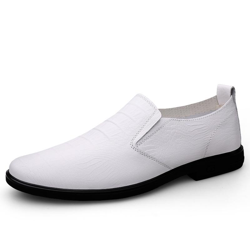 

Fashion Genuine Leather Men Casual Shoes Luxury Formal Man Loafers Moccasins Breathable Slip on Male Boat Flats Comfortable Driving Shoe 45 белый