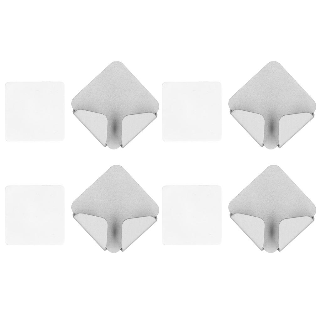 4Pcs NoPunch Power Plug Holder WallMounted Power Cable Organizer Rack Bracket for Home Gray