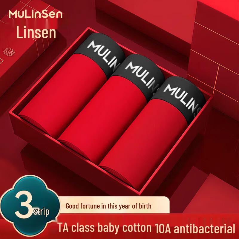 Mulinsen Men's Cotton Antibacterial Boxer Briefs