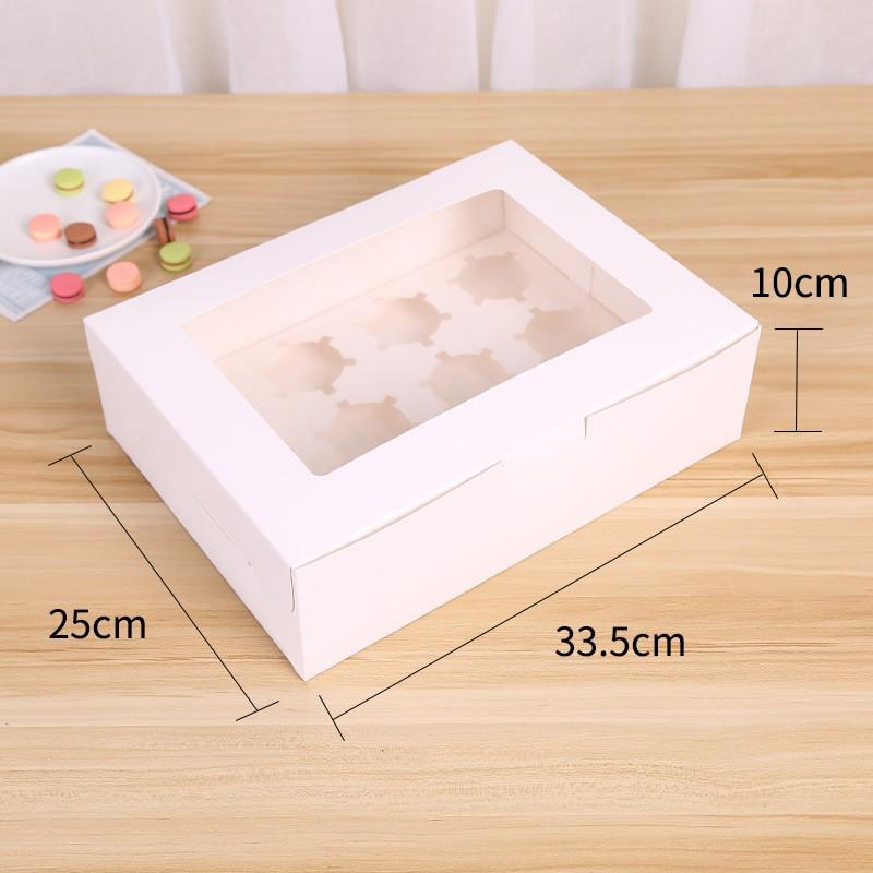 Transparent Window Cake, Muffin, and Cupcake Box for Packaging and Takeout