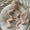21inch Reborn Doll Kit Sleeping Baby Chase Unfinished Unpainted Doll Parts with Cloth Body and COA Kit Molde Bebê Reborn