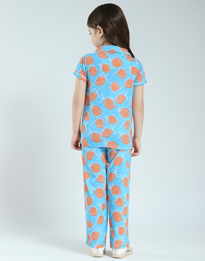 MONTE CARLO Girls Printed Regular Fit Half Sleeve Lower Set