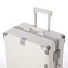 24" Aluminum Frame Luggage: Silent Zipper Trolley with Combination Lock, Universal Wheels, Wear-Resistant
