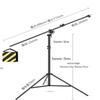 OLOEY Dual-Use Photography Light Stand with Crossbar