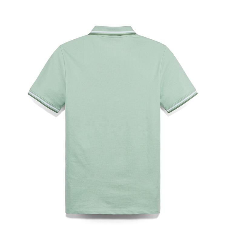 Timberland Striped Outdoor Casual Slim Fit Breathable Short Sleeve Polo Shirt Men Polo Shirts Embossed-Green A628N-ENE