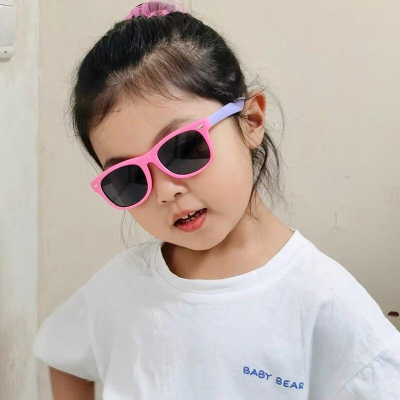 Silicone Gel Frame Classical Children Sunglasses Girls Boys Multi Color Kids Sunglasses