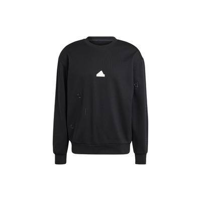 Adidas Embroidered Sweatshirt Men Sweatshirts Black IS2035