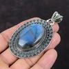 Labradorit Anhänger Natürlicher Edelstein Anhänger Vintage Anhänger Handgefertigter Schmuck 925 Sterling Silber Anhänger Labradorit Schmuck Geschenk für Frauen