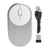 2.4Ghz Wireless Mouse Chargeable Bluetooth Optical USB Plugin Notebook Office Accessories(Silver Gray )