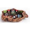 NWFashion Resin Brown Tump Flower Succulent Pot/Planter/Container for Indoor Outdoor