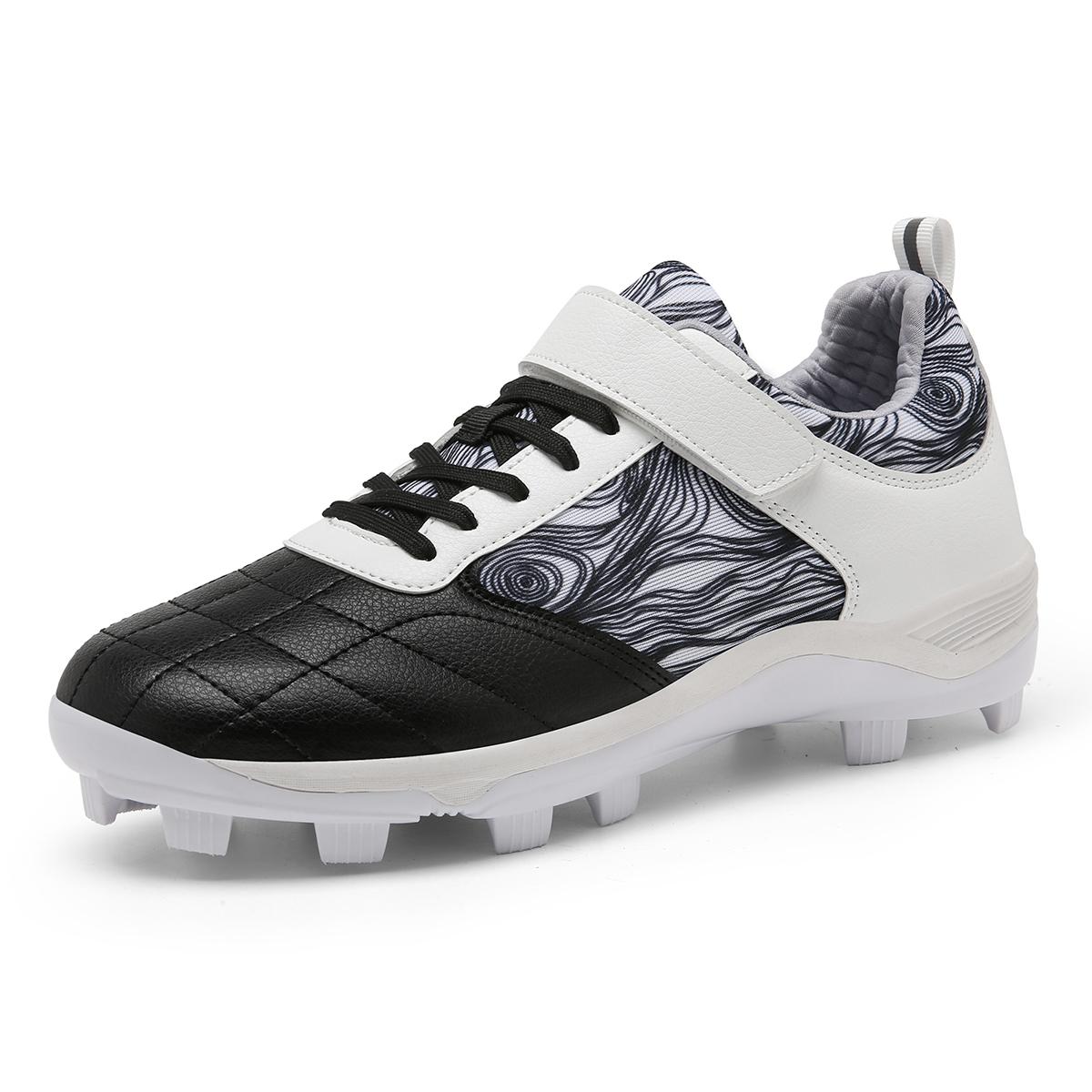 

Professional Men Baseball Sneakers Non Slip Long Spikes Softball Shoes Wear-Resisting Outdoor Sneakers Baseball Training Shoes 45 чорний
