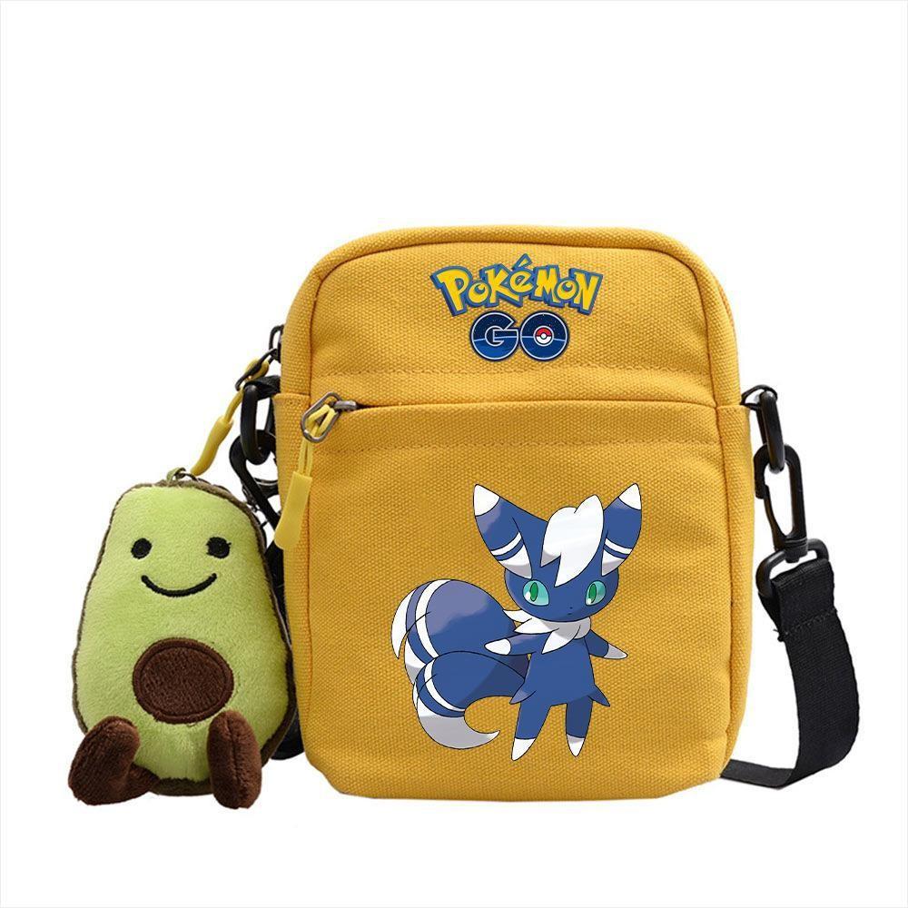 Plecak z anime Pokemon Mała płócienna torba na ramię z kieszenią na zamek do codziennego użytku