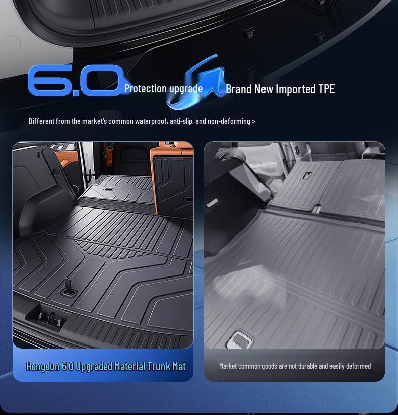 Tail Mat for Leapmotor C10: TPE26 Integrated Trunk Mat, Car Interior Accessory