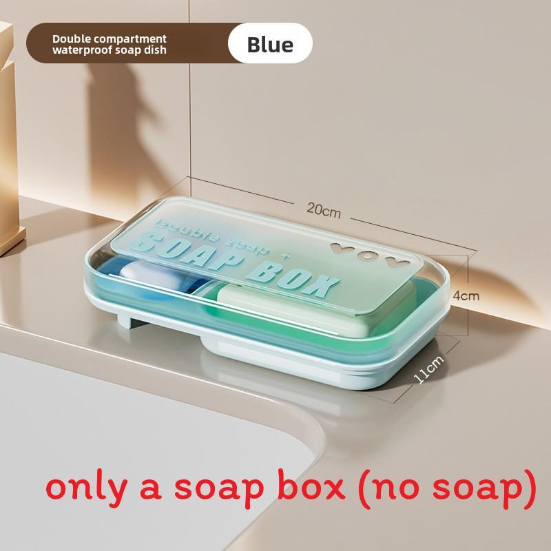 Double Compartment Soap Dispenser With Lid For Dormitory Use And Waterproof Design