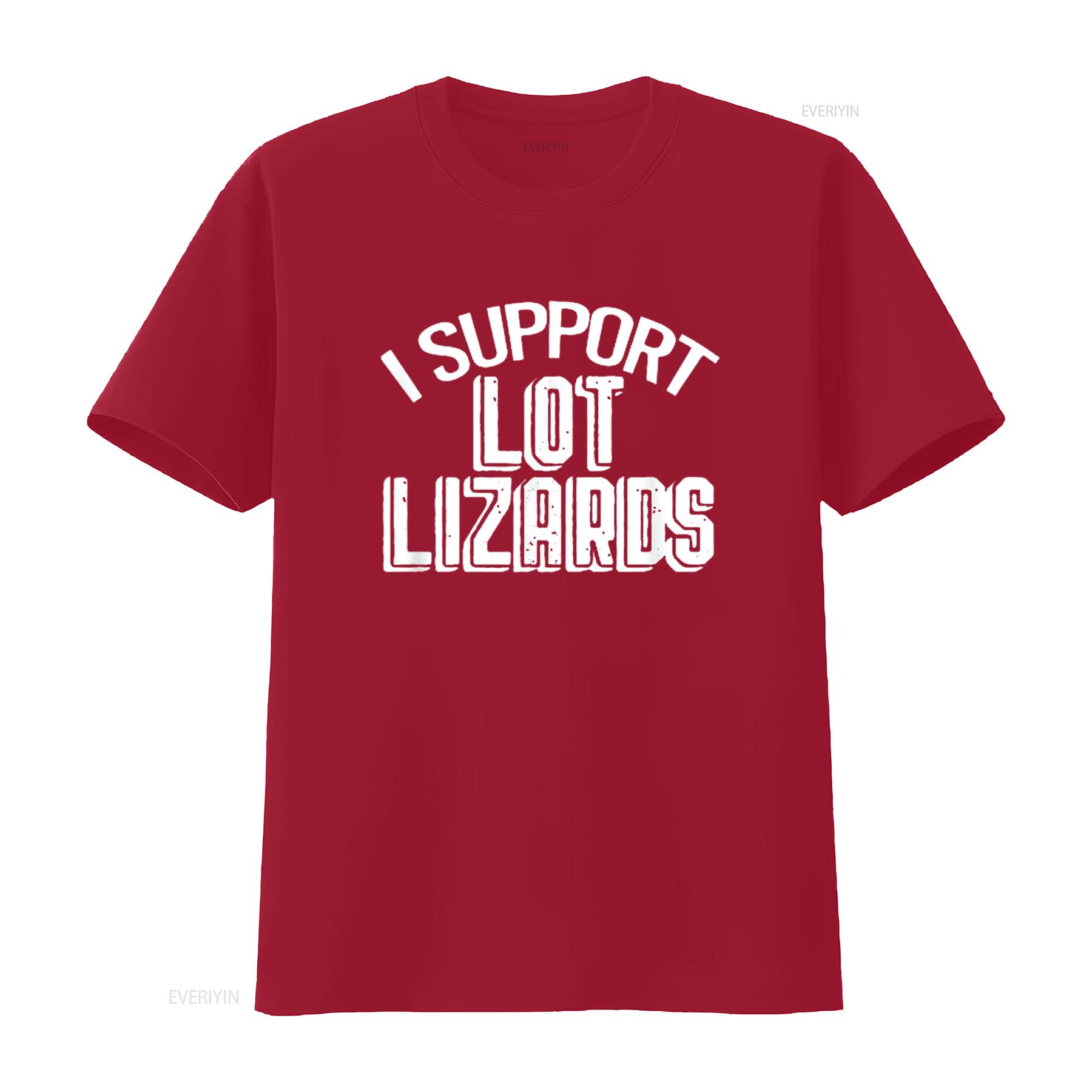 

I Support Lot Lizards T Shirt for Truckers Black 2X Large vintage Washed streetwear Unisex Casual Slightly Stretched S