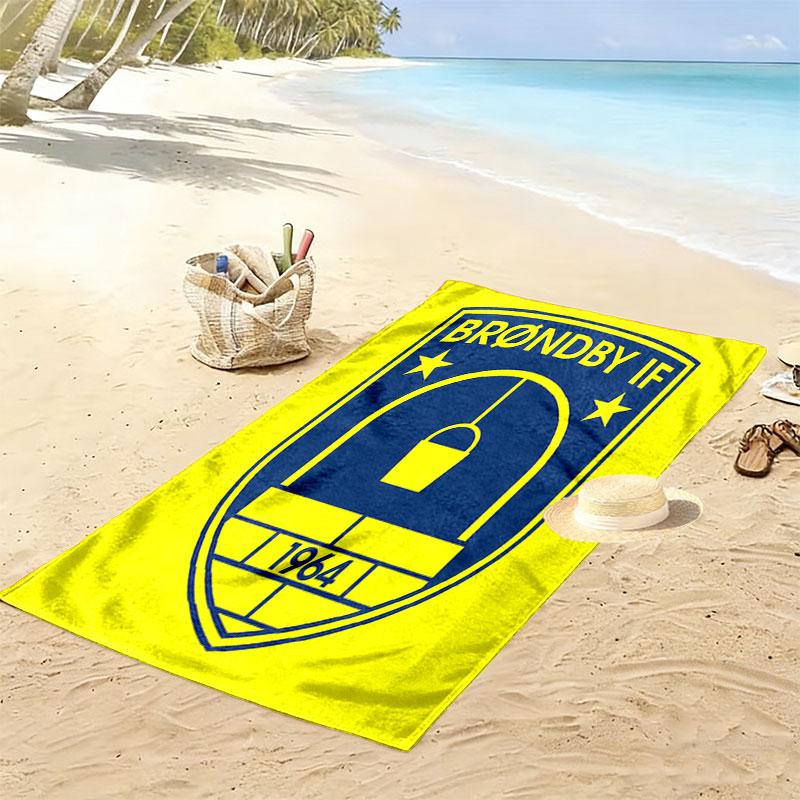 Brøndby IF Print Beach Towel, Large Soft Quick Dry Towel for Beach Camping Swimming