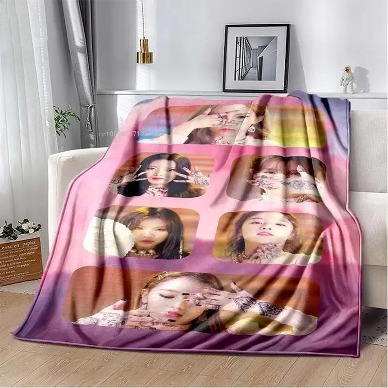 Ineve Tomboy Korean Music Girl Group (G) I-DLE Flannel Throw Blanket Ultra Soft Thin Blanket Living Room Bedroom Sofa Covers