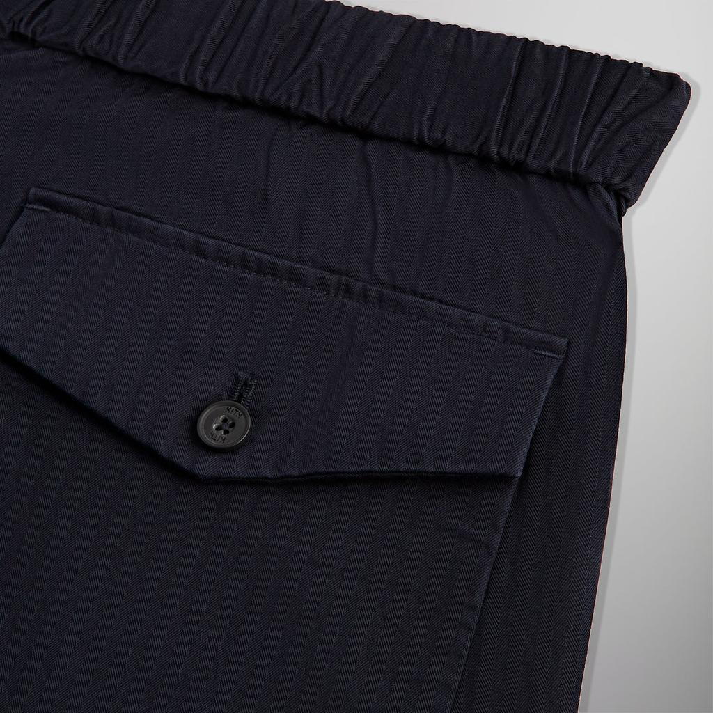 Kith FW24 Fall 2024 Series Herringbone Fashion Versatile Simple Straight Leg Casual Pants Men Bottoms Ink KHM060683-432