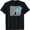 MTV Neon Distressed Checkered Logo Graphic Creative Adult Cotton Shirt MUSIC Television Retro Mens 1980s 1990S Cool Trend Tops