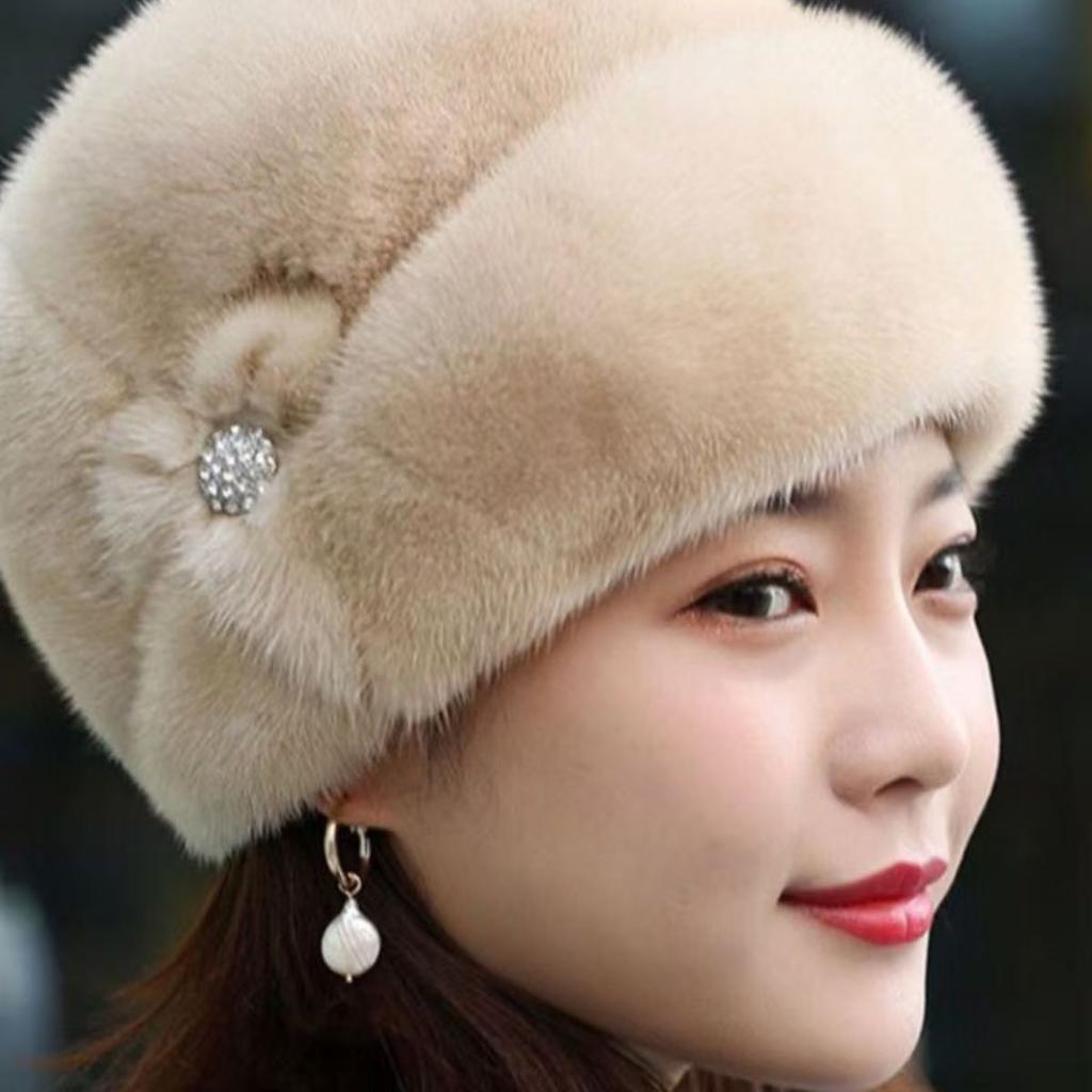 Ladies' Russian Style Winter Hat, Elegant Adjustable Fisherman Hat,lightweight Faux Plush Texture - Women's Cold Proof Accessory