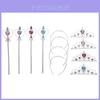 Shining Girl Princess Belle Dress Up Party Accessory 2pcs Set With Wand Tiara