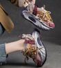 6CM Spring Air Mesh Leather Pigskin Women Ankle Boots Flats Booties Mixed Color Chunky Sneaker Comfy Fall Summer Shoes