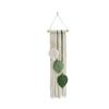 Ästhetisches Boho-Stil Blatt Makramee Wandbehang 66x20cm Baumwollseil Handgefertigtes Gewebtes Ornament Boho Wandkunst Heim Hochzeitsdekor