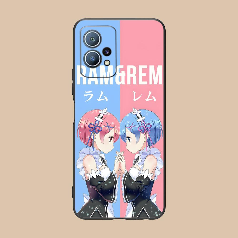 ReZero Rem Ram Matte TPU Mobile Phone Case for Huawei P60 P50 P40 P30 P20 P10 P9 P8 Pro Lite Plus Colorful Printing Cover