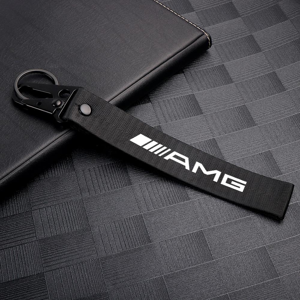HOXL2 Leather/Metal Car Remote Key Cover Keychain Pendant Backpack For Mercedes Benz AMG A B C D M S R G Class GLA W176 W124 C260 C300
