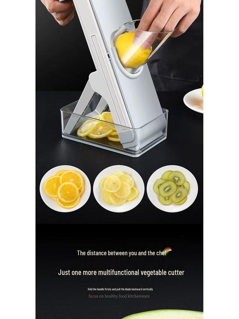Adjustable Manual Meat and Vegetable Slicer - Multi-Functional Grater & Cutter