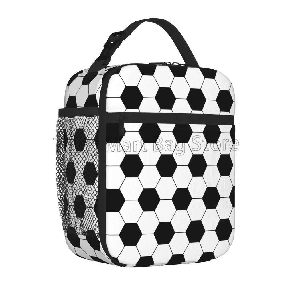 Borsa Pranzo Sportiva con Pallone da Calcio per Ragazzi Ragazze Scatola Pranzo Riutilizzabile Borse Pasto Termiche Borsa Pranzo Portatile per Scuola Viaggio Picnic